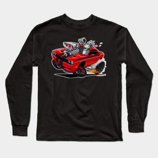 Dodge Challenger RED Hell Cat Long Sleeve T-Shirt